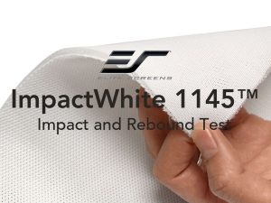 ImpactWhite® Series projector screen for high-quality home and business projection needs.