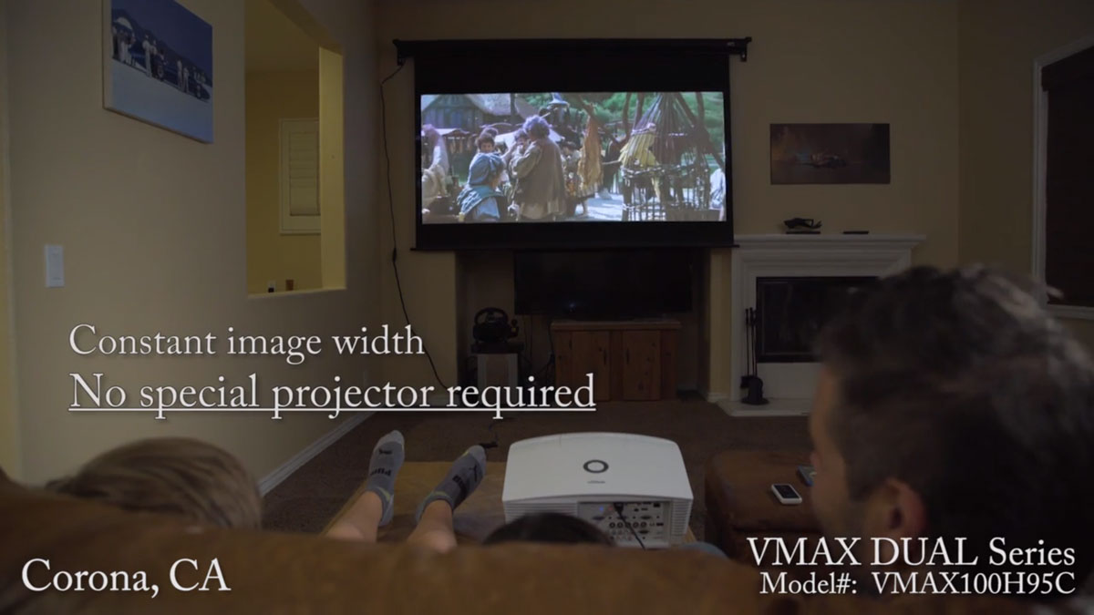 VMAX Dual® Projection Screen in Corona Residence