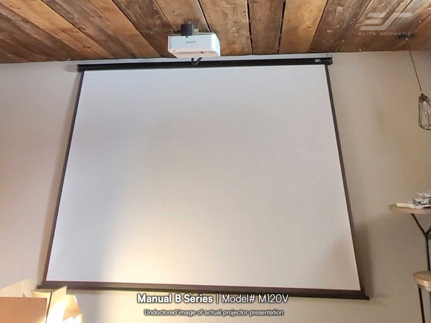 120" Manual B Ultra Affordable, High Performance, Manual Pull-down Projection Screen