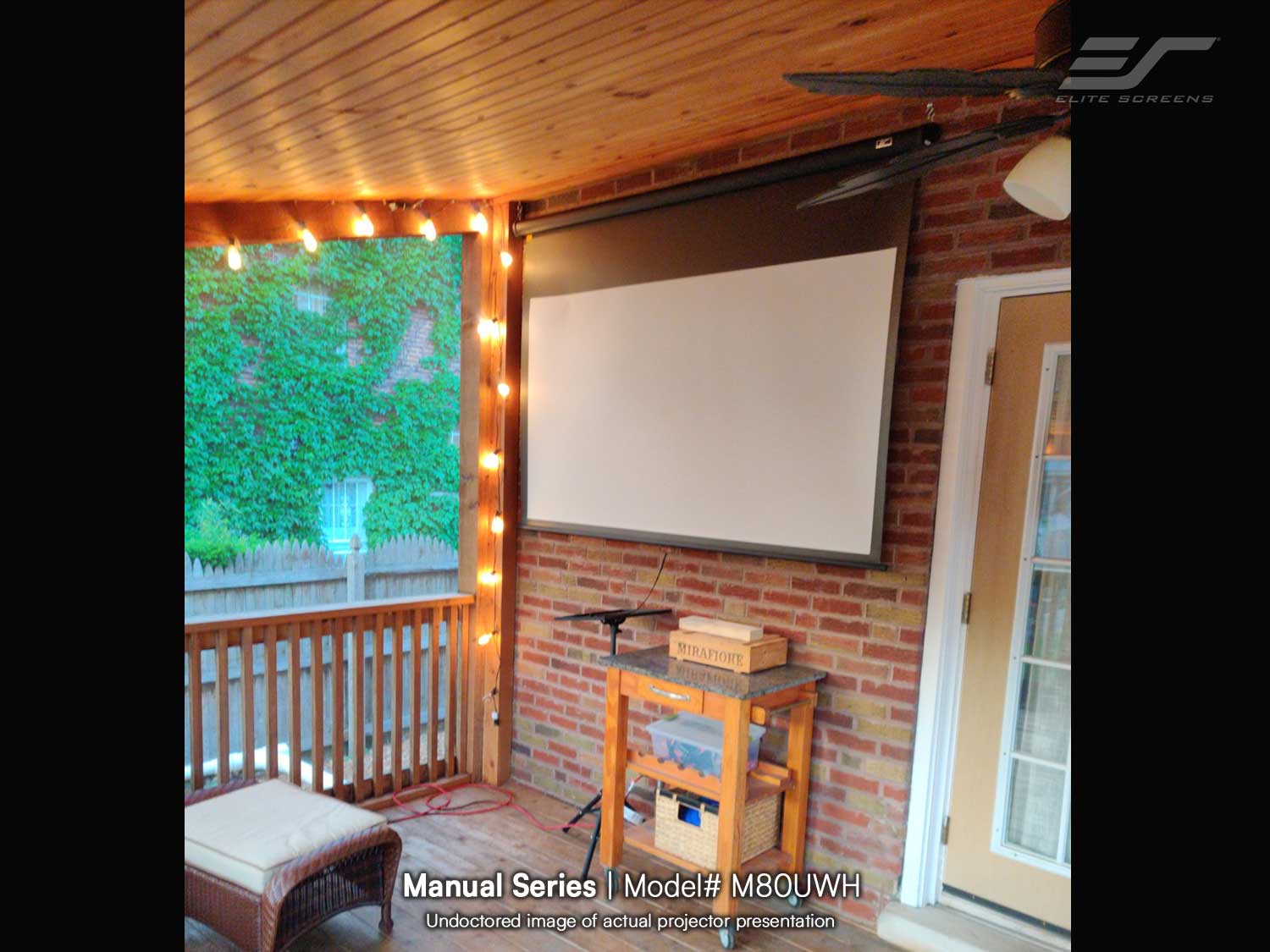 80" Manual Series | Manually Operated Pull-Down Projection Screen