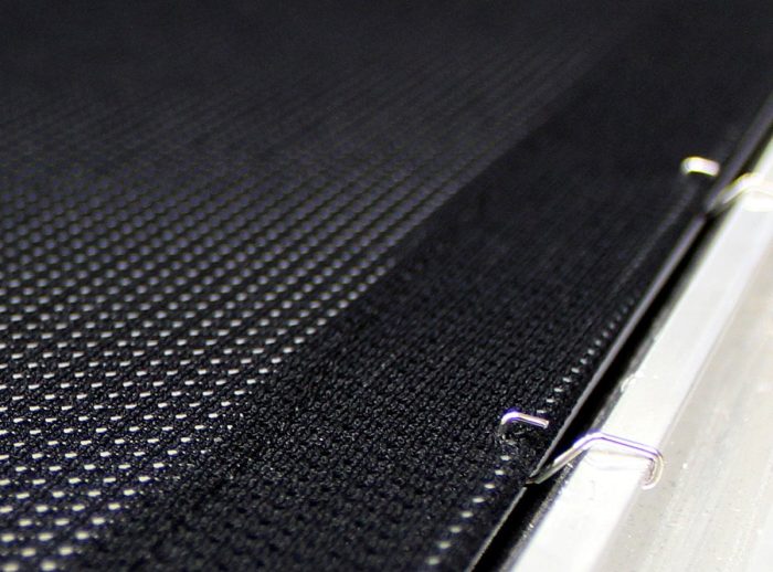 Elite Screens Projector Screens Elite Screens outdoor projector screen with durable black backing and sturdy mounting hardware.