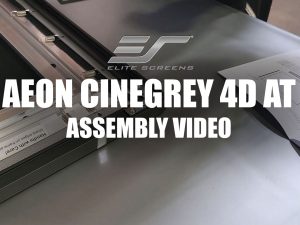 Elite Screens Aeon CineGrey 4D Acoustically Transparent EDGE FREE® Projector Screen | Installation