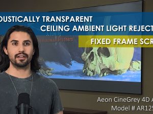 Elite Screens Aeon CineyGrey 4D AT Acoustic Transparent Ceiling Ambient Light Rejecting Screen