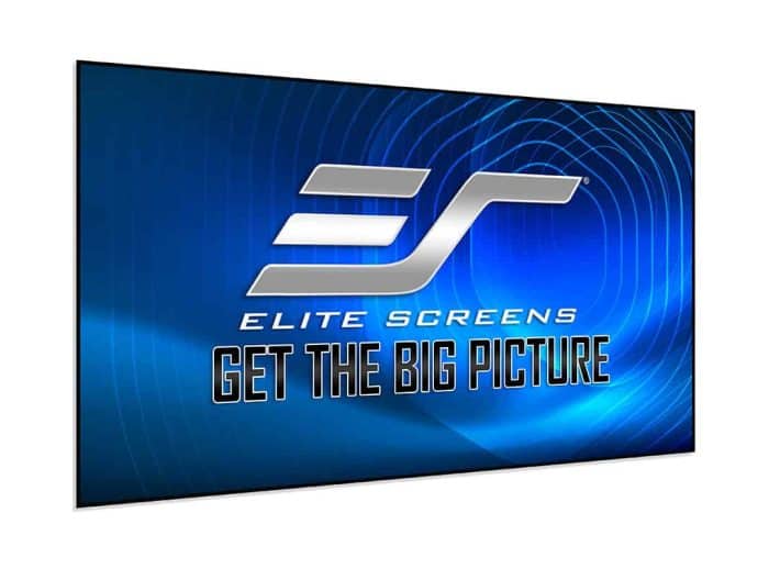 Elite Screens 103" Aeon CLR® 2 Fixed Frame Screen Bright Living Room Projector Screen for Home Theater.
