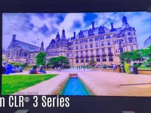 High-quality projector screen for bright rooms, ideal for home theaters and presentations.