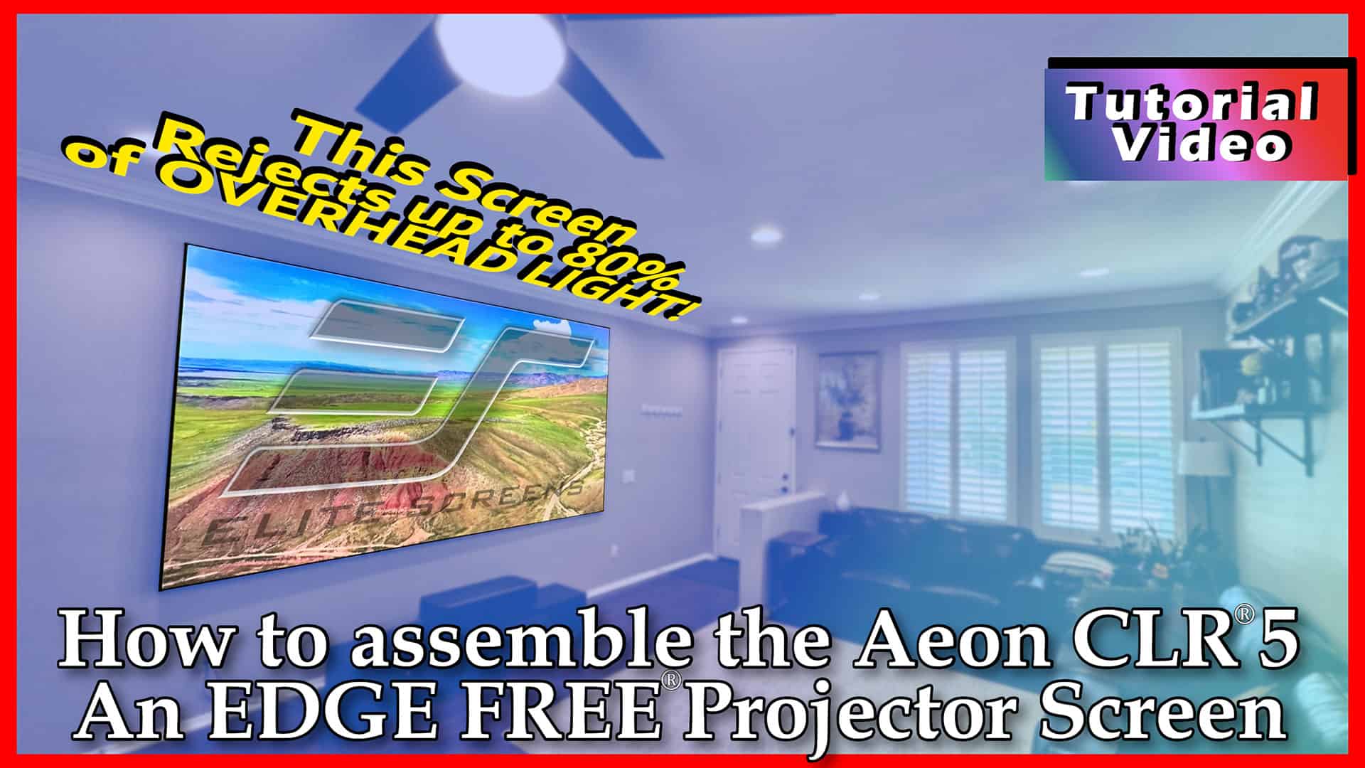 How to assemble the Aeon CLR 5 EDGE FREE projector screen tutorial.