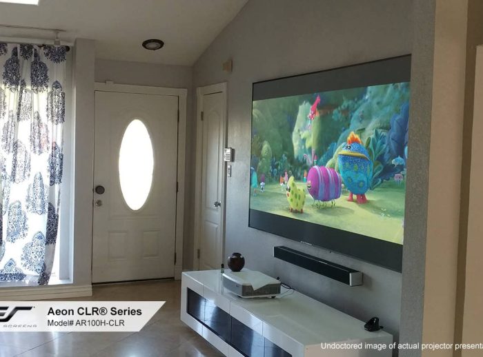 Elite Screens Home Theater Projector Screen High-quality projector screen for home theater setups with vibrant image display.