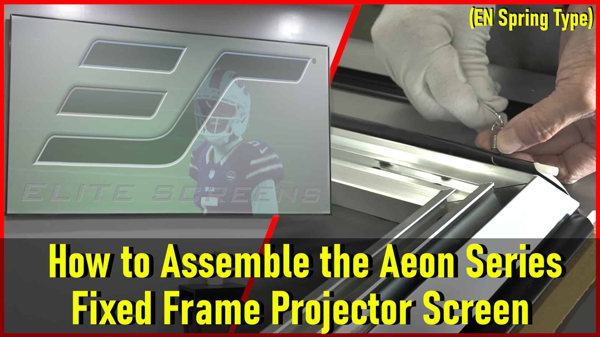 How to assemble the Aeon Series fixed frame projector screen.