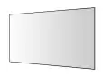 Large white projector screen for home theater or presentations.