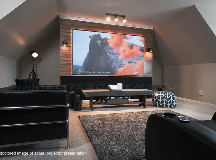 Elite Screens Projector Screens Quality projector screen for home theater setups. Perfect for immersive viewing experiences and prem.