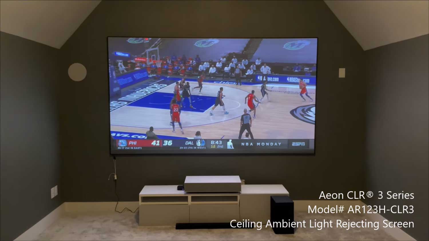 123" Aeon CLR® 3 Testimonial - Ceiling Ambient Light Rejecting Projection Screen, Home Theater