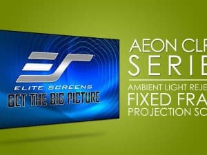 High-quality fixed frame projector screen for enhanced home theater viewing.