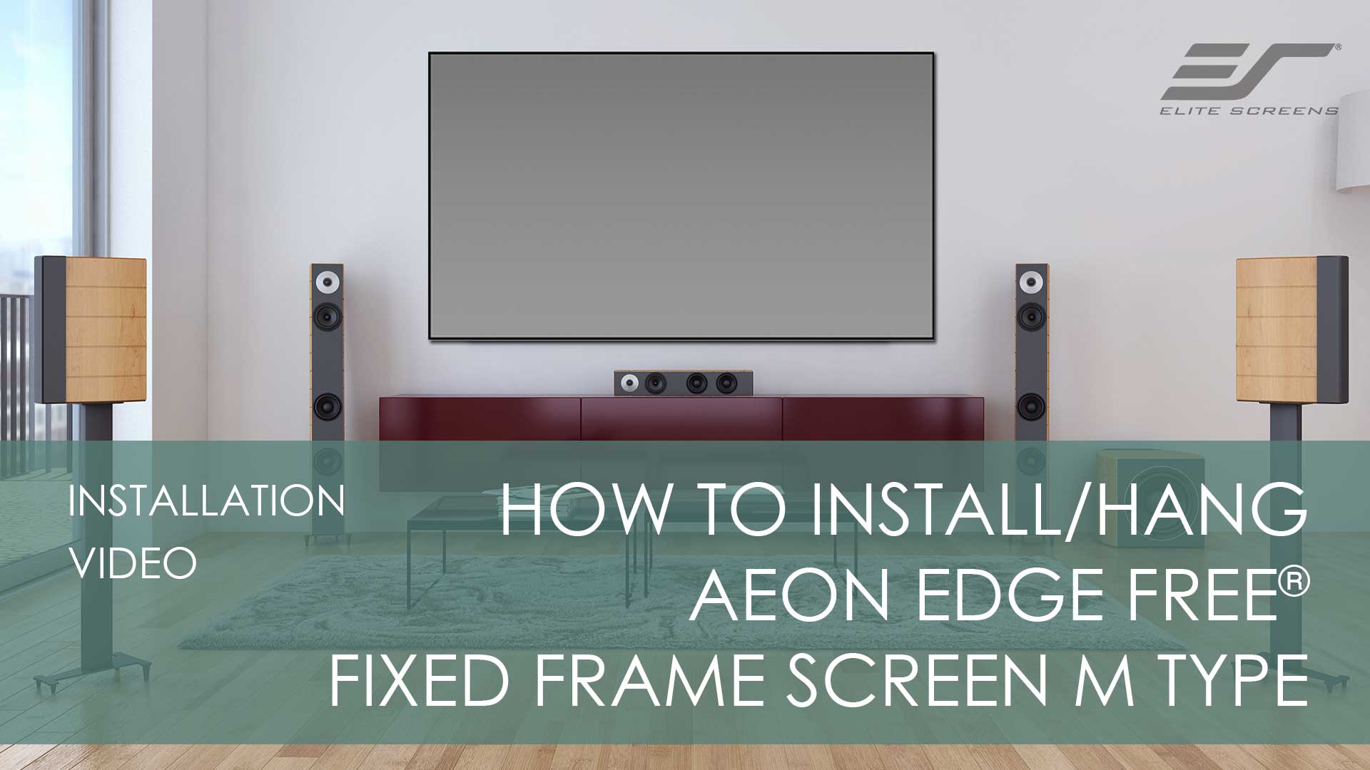 How to Install or Hang Aeon M Type EDGE FREE Fixed Frame Screen