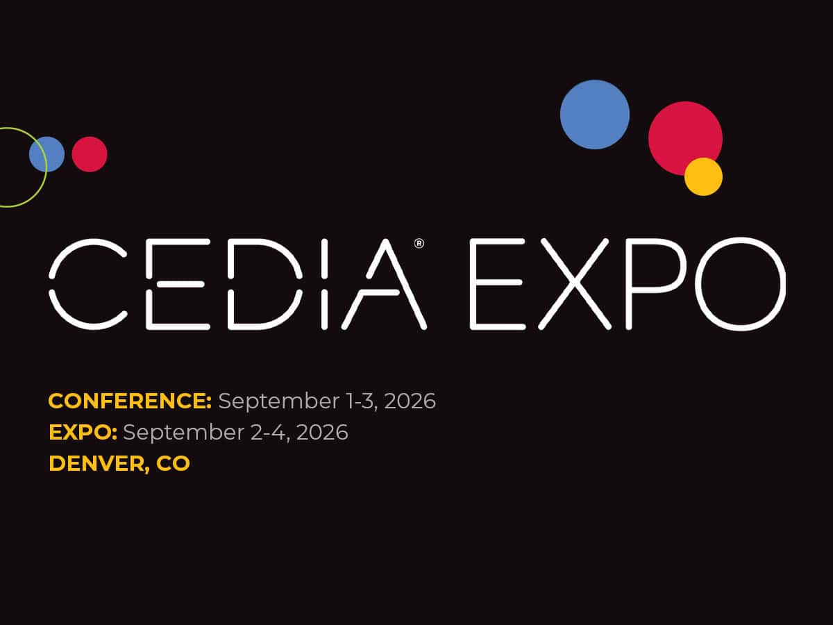 CEDIA Expo 2026 conference and expo dates in Denver, Colorado.