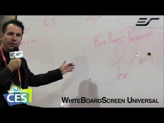 WhiteBoardScreen Universal Series live from CES 2012. Las Vegas, NV