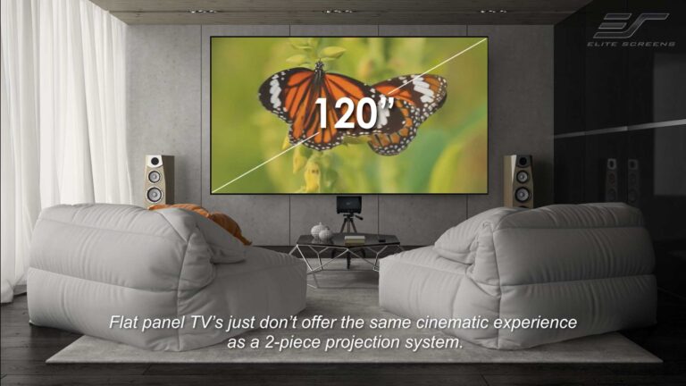 What are the benefits of using a Ceiling Ambient Light Rejecting UST material vs. a Flat Panel TV