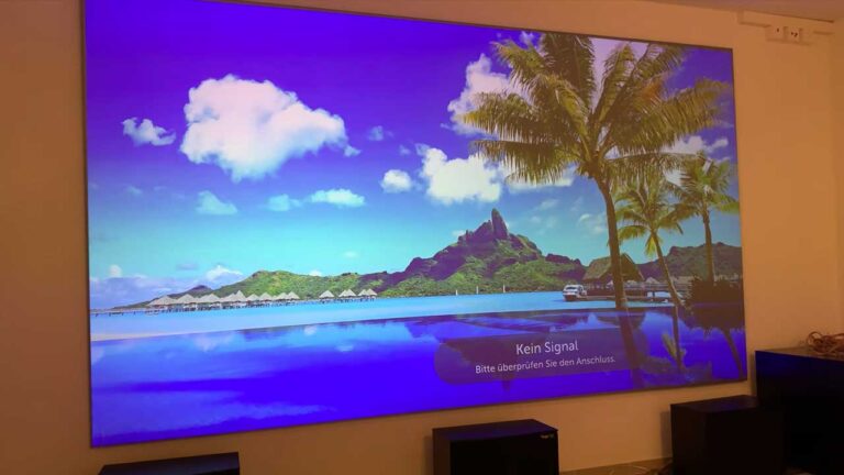 135” Ceiling & Ambient Light Rejection Screen – CineGrey 3D® with LG 4K Projector
