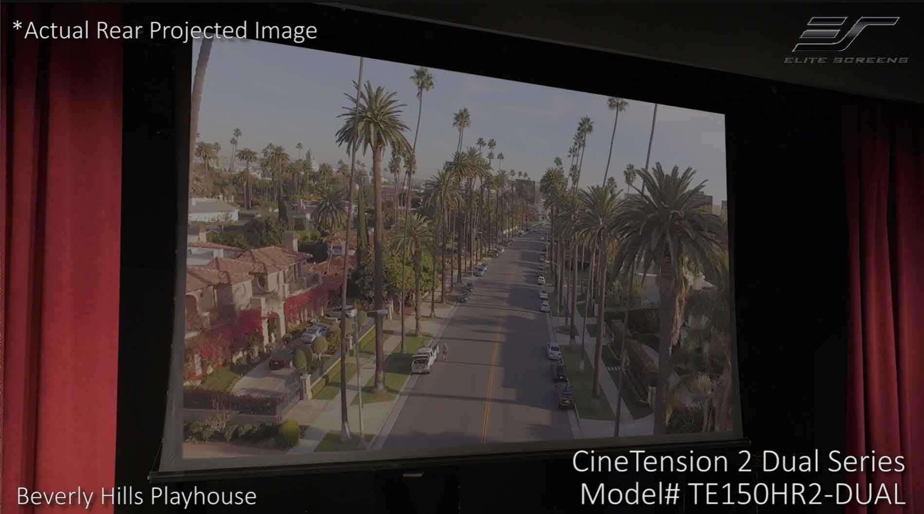 150" CineTension 2 WraithVeil® Dual at Beverly Hills Playhouse