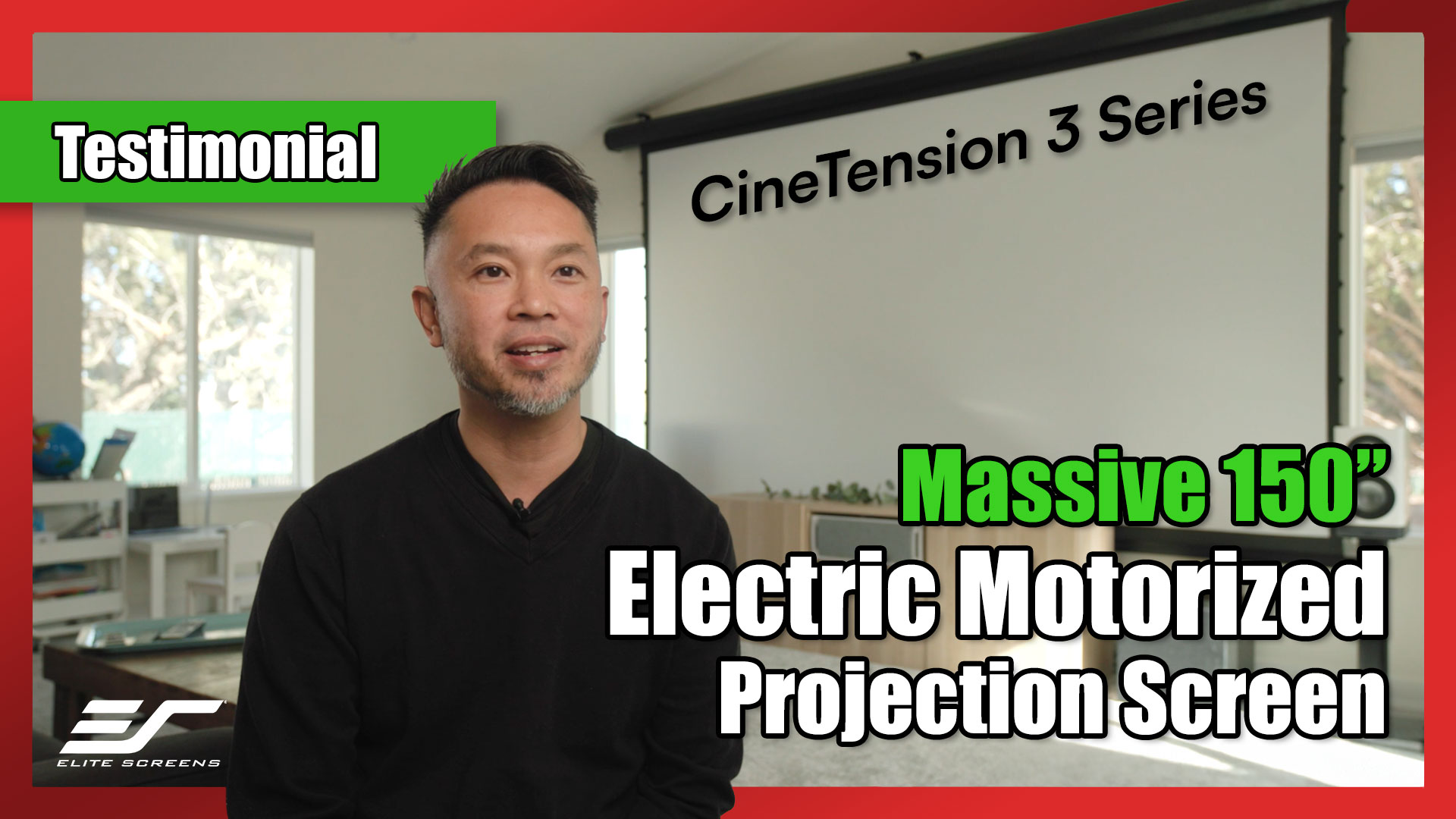 Elite Screens CineTension 3 – A 150″ Electric Motorized Projection Screen!