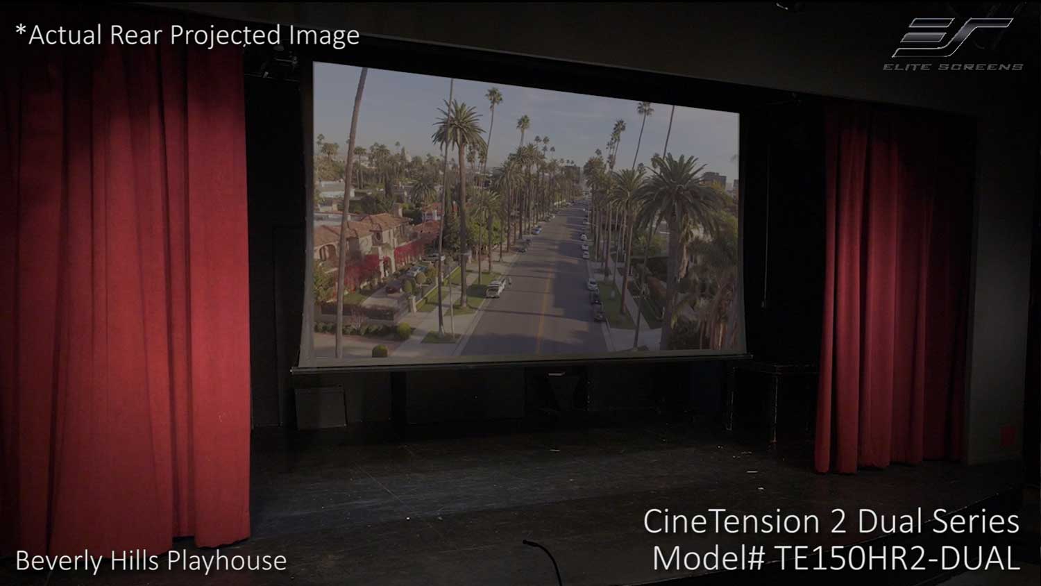 150" CineTension 2 WraithVeil® Dual at Beverly Hills Playhouse