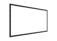 Black projector screen frame for home theater and professional presentations.