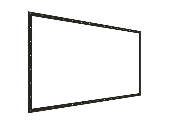 Projection Screen Frame for Home Theater and Business Presentations Black projector screen frame for home theater and professional presentations.