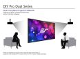 Dual front/rear projection screen for versatile home theater setups.