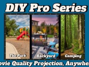 Quality outdoor projector screens for DIY setups in parks, backyards, and camping areas. Perfect for.