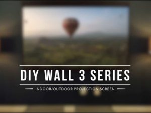 DIY Wall 3 Series indoor/outdoor projector screen for home theater setups.
