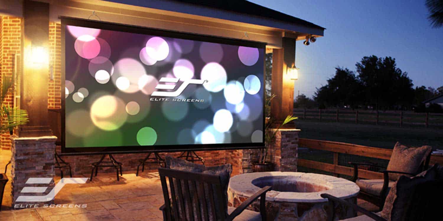 Quality outdoor projector screen for home theaters and backyard entertainment. Perfect for movies an.