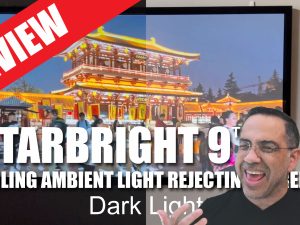 Sable Frame StarBright 9™ Ceiling Ambient Light Rejecting Projector Screen
