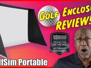 Portable Golf Simulator Screen for Indoor and Outdoor Use.