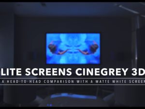 CineGrey 3D® Ceiling & Ambient Light Rejecting Screen Material vs. Matte White