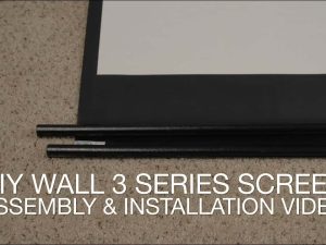 DIY Wall 3 Series projector screen for home theater setup.