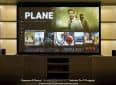 Ceiling projector screen for home theaters and professional setups.