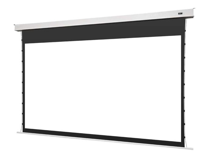 Elite Screens Motorized Projector Screen Motorized projector screen for home theater and presentations.