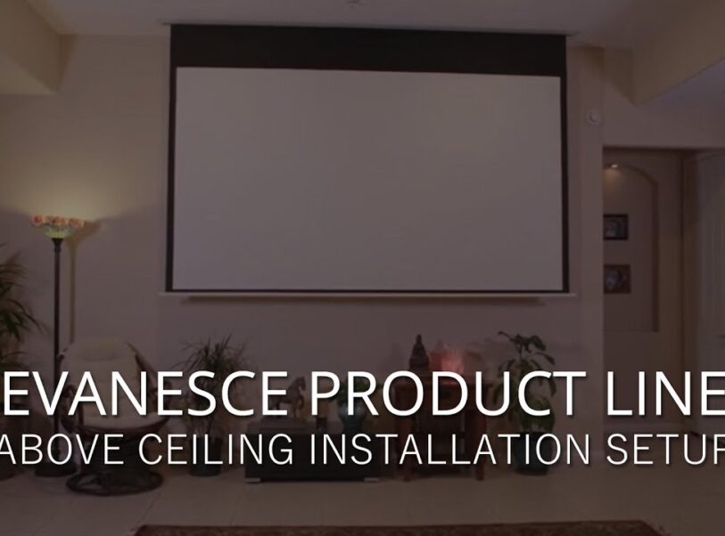 How to install the Evanesce in-ceiling projection screen above the ceiling