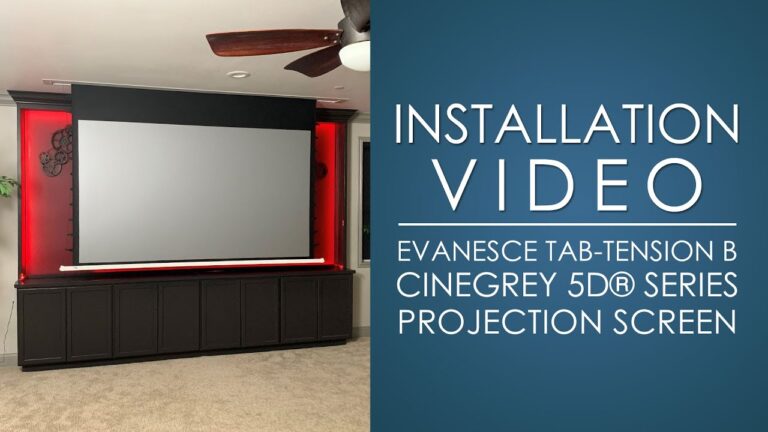 In-Ceiling ALR/CLR Evanesce Tab-Tension B CineGrey 5D® Screen Installation Video