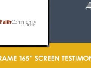 EzFrame Series 165-inch projector screen for home and business use.