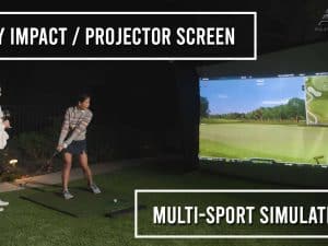 Quality DIY impact projector screen for golf simulation and multi-sport gaming. Perfect for home ent.
