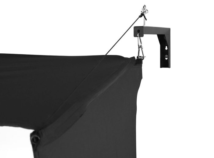 Elite Screens Projector Screen Mounting System Wall-mounted projector screen with secure hanging system for home theaters.