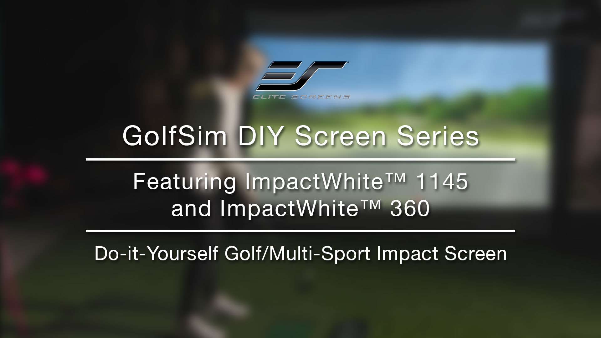 Elite Screens GolfSim DIY Impact Front Projection Screen for Golf Multi-Sport Simulator