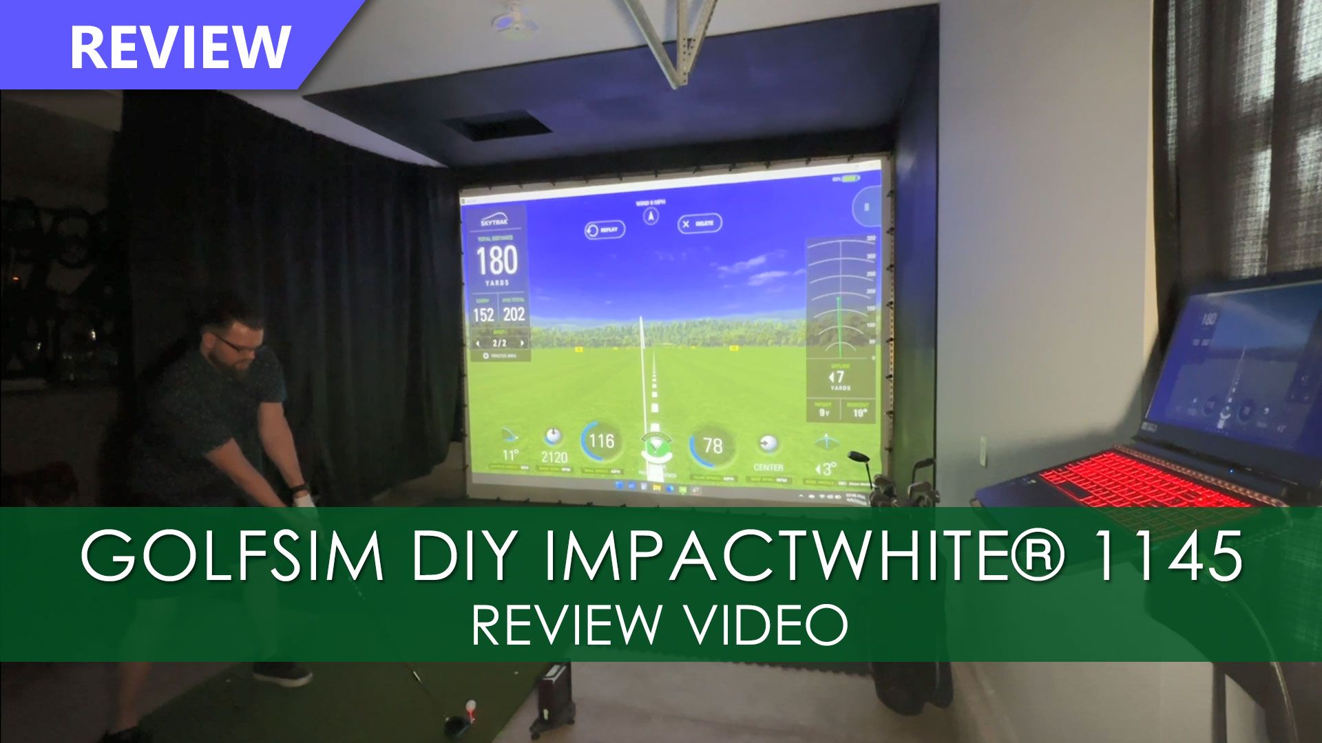 Elite Screens GolfSim DIY Screen Customer Review | The Ultimate At-Home Golf Experience