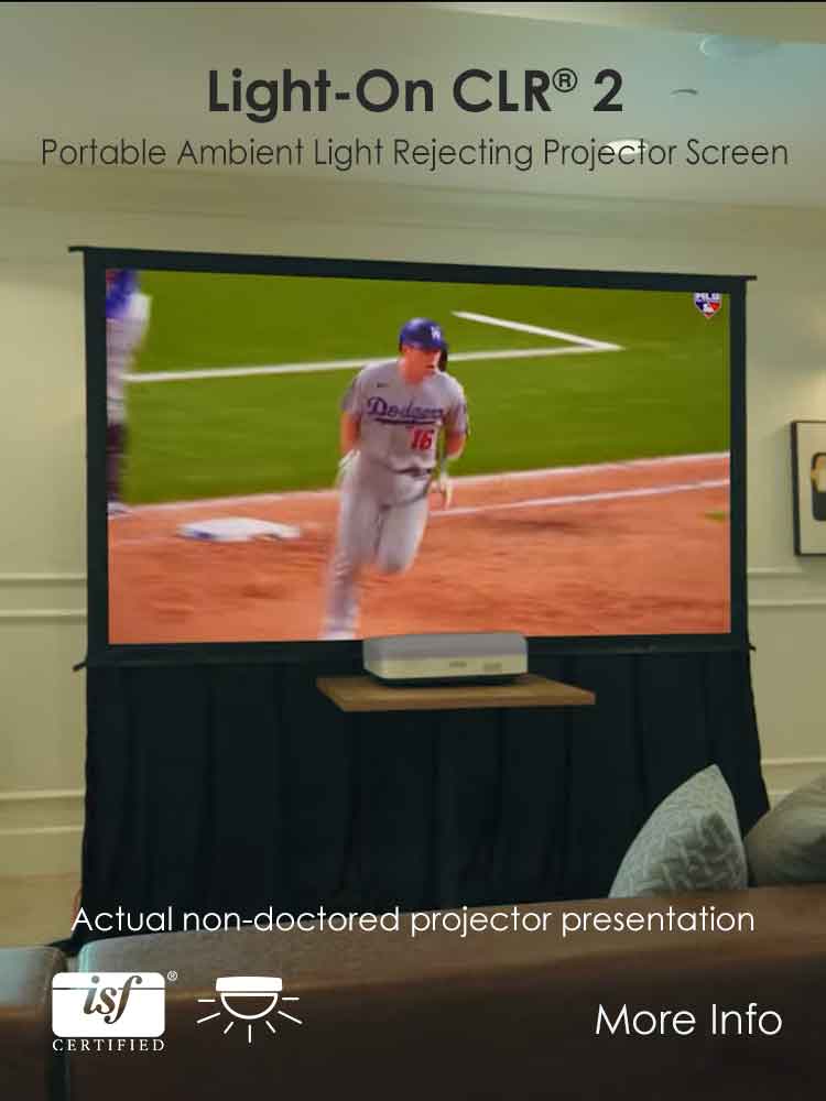 Portable Ceiling Ambient Light Rejecting Projection Screen Light-On CLR® 2