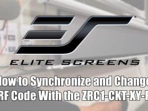 Elite Screens VMAX 3 Series projector screen for home theater and presentations.