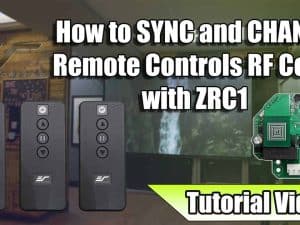 Remote control RF code setup for Elite Screens projector screens.