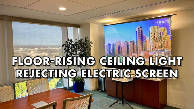 Kestrel Tab-Tension 2 CLR® 3 Electric Floor-Rising Ceiling ALR Projector Screen
