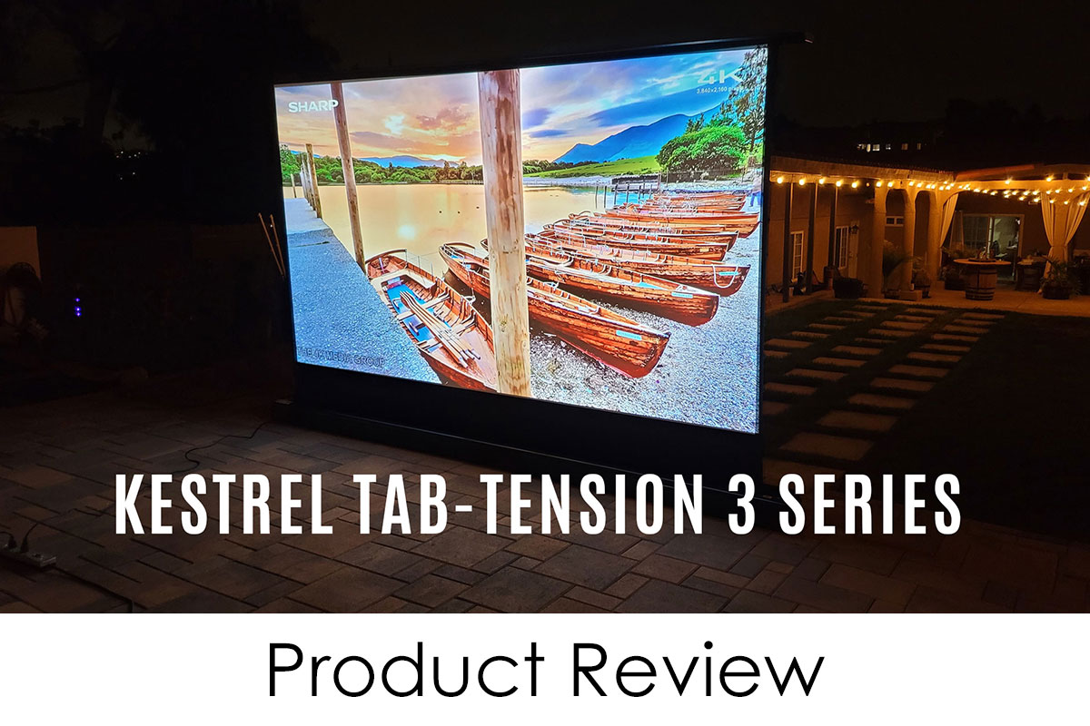 Joelster Reviews Elite Screens Kestrel Tab-Tension 3 Series | Electric Floor-Rising Projector Screen