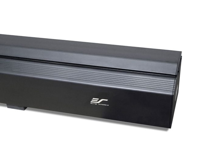 Elite Screens Motorized Projector Screen Motorized projector screen for home theater and presentations.