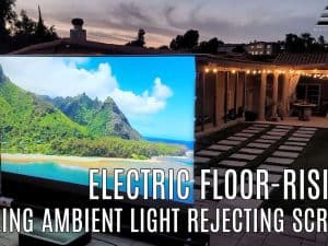 Kestrel Tab-Tension CLR® Electric Floor-Rising Ceiling ALR Projector Screen